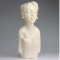 distins bust de dama africana. scuptura in fildes. Nigeria